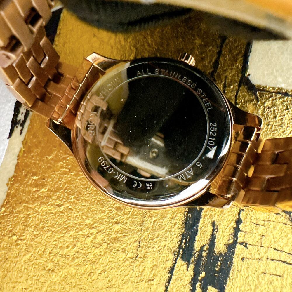 Michael Kors MK6799 Lexington Women's Rose Gold Stainless Steel Watch - Picture 6 of 7